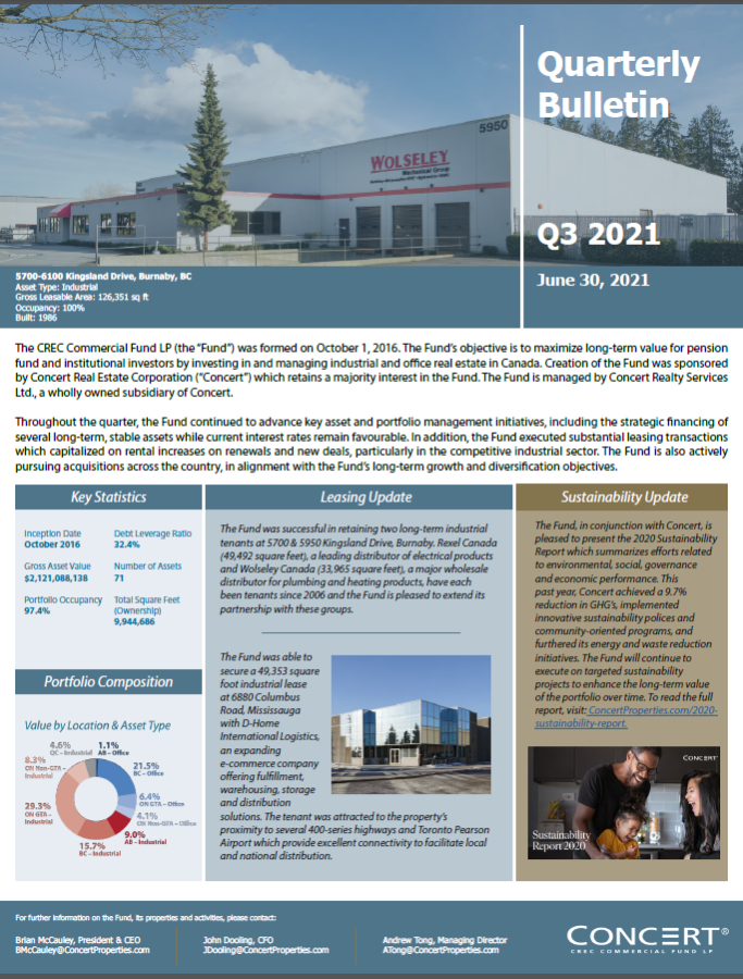Q3.2021 - CREC Commercial Fund Bulletin